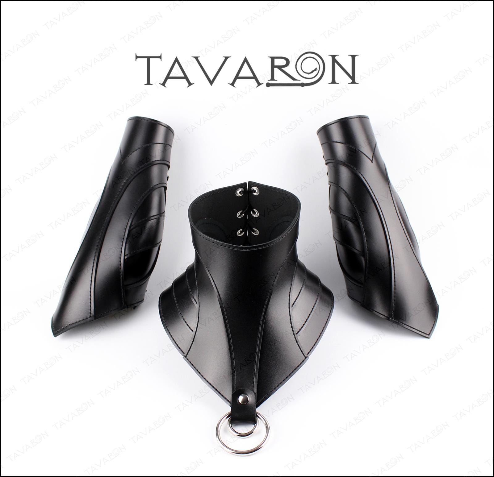 Leather arm bracers and collar