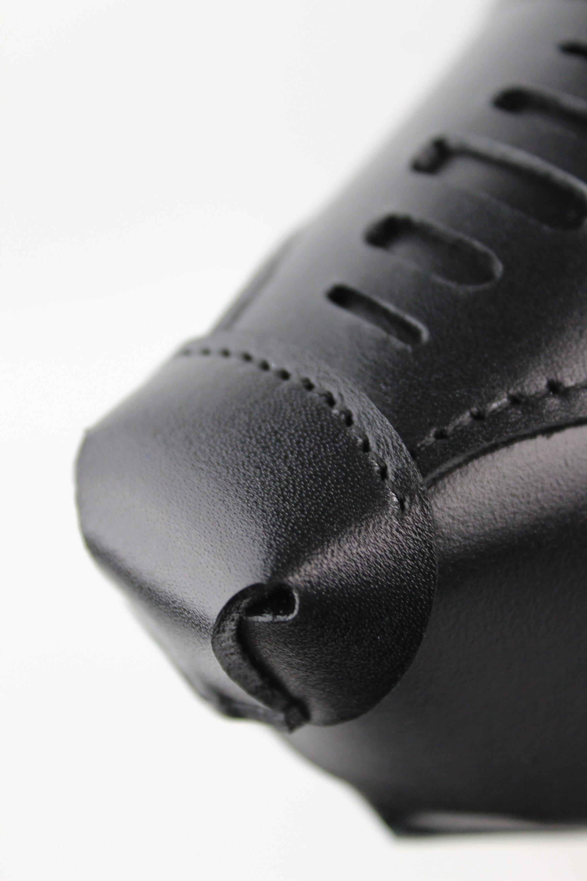 Leather black fox wolf mask