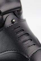 Leather black fox wolf mask