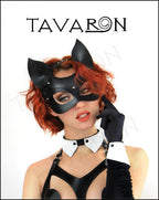 Leather cat mask