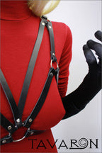 Leather chest harness