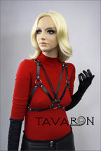 Leather chest harness