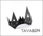 Leather crown with spikes