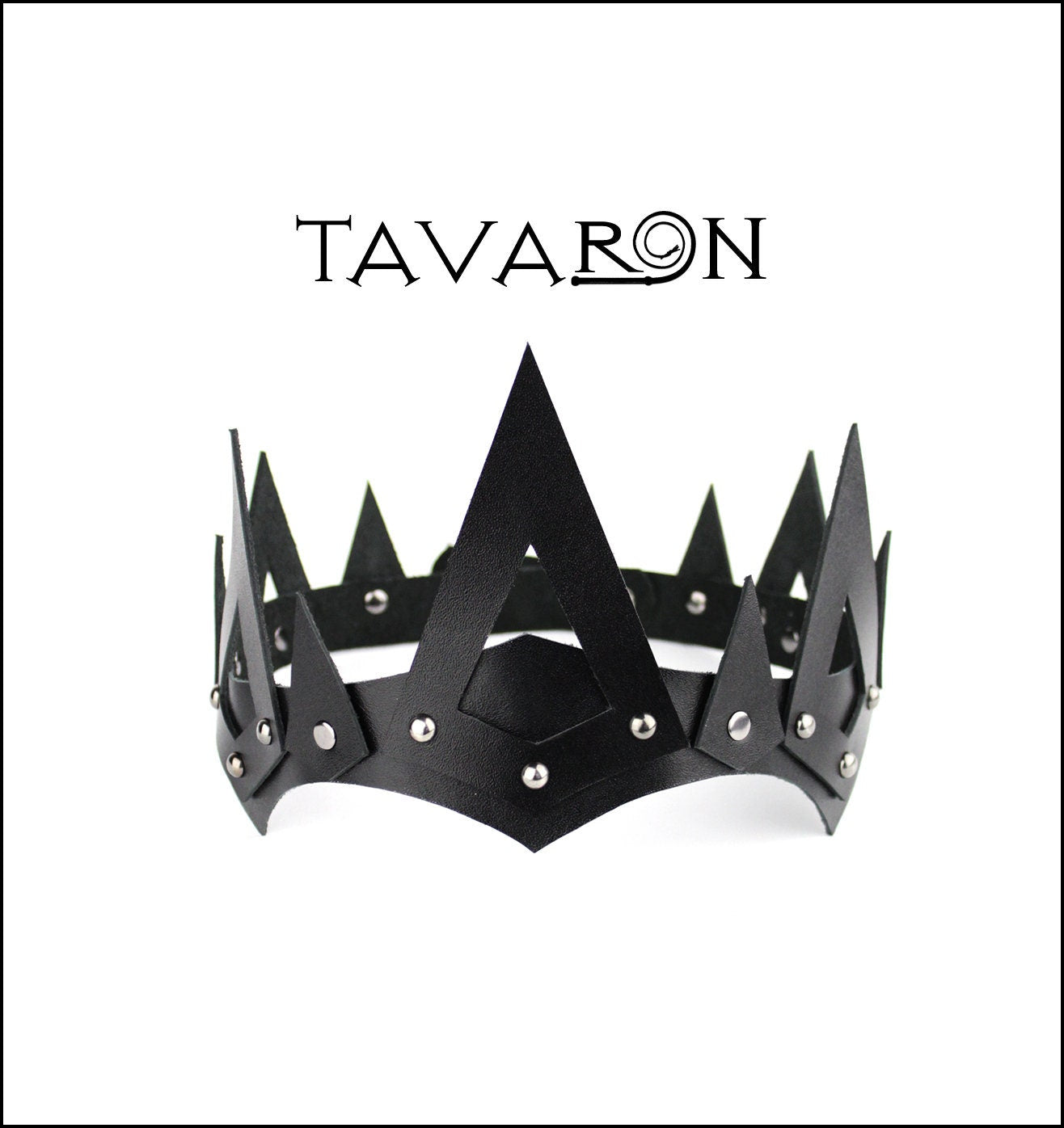 Leather crown with spikes