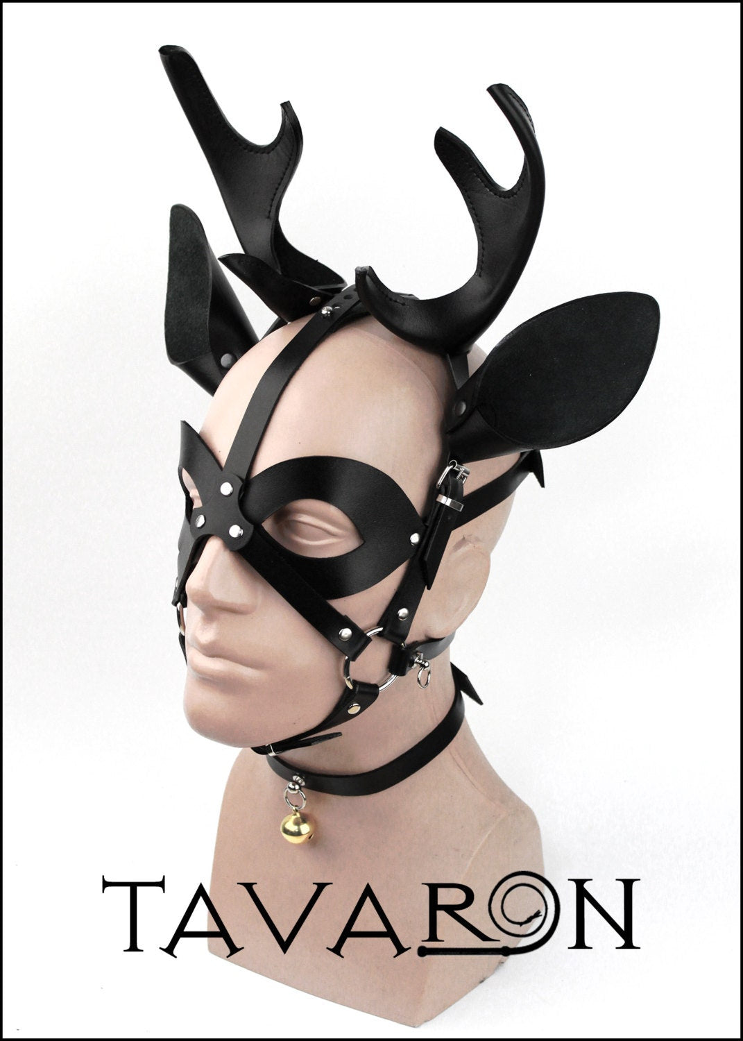Leather deer mask