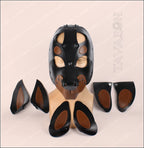Leather doberman mask with moving jaw
