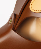 Leather red doberman mask with moving jaw