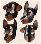 Leather doberman mask with moving jaw