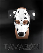 Leather dog mask Dalmatian