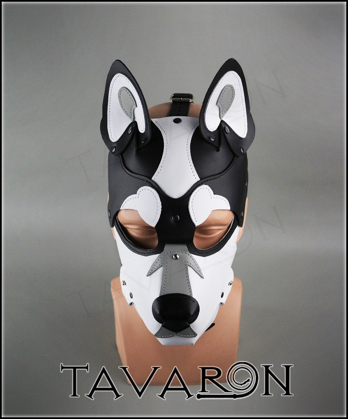 Leather dog mask Husky