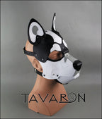 Leather dog mask Husky