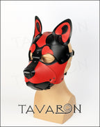 Leather pup hood dog mask