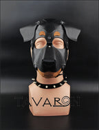 Leather dog mask Rottweiler