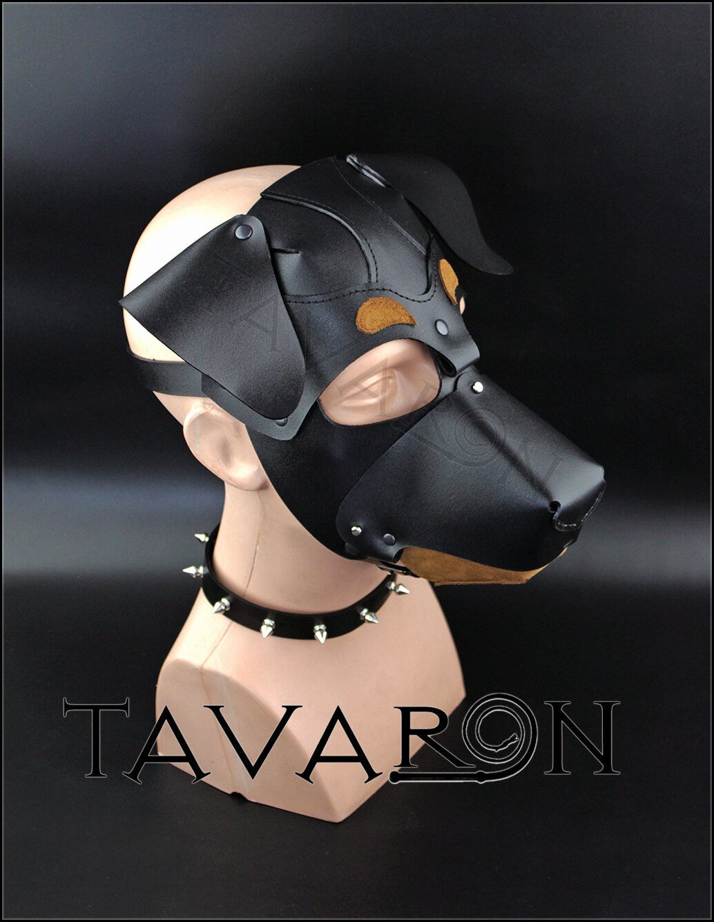 Leather dog mask Rottweiler