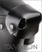 Leather black fox mask with moving jaw