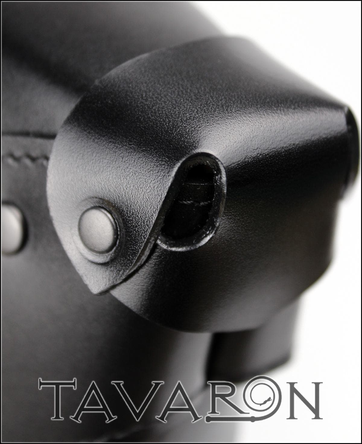 Leather black fox mask with moving jaw