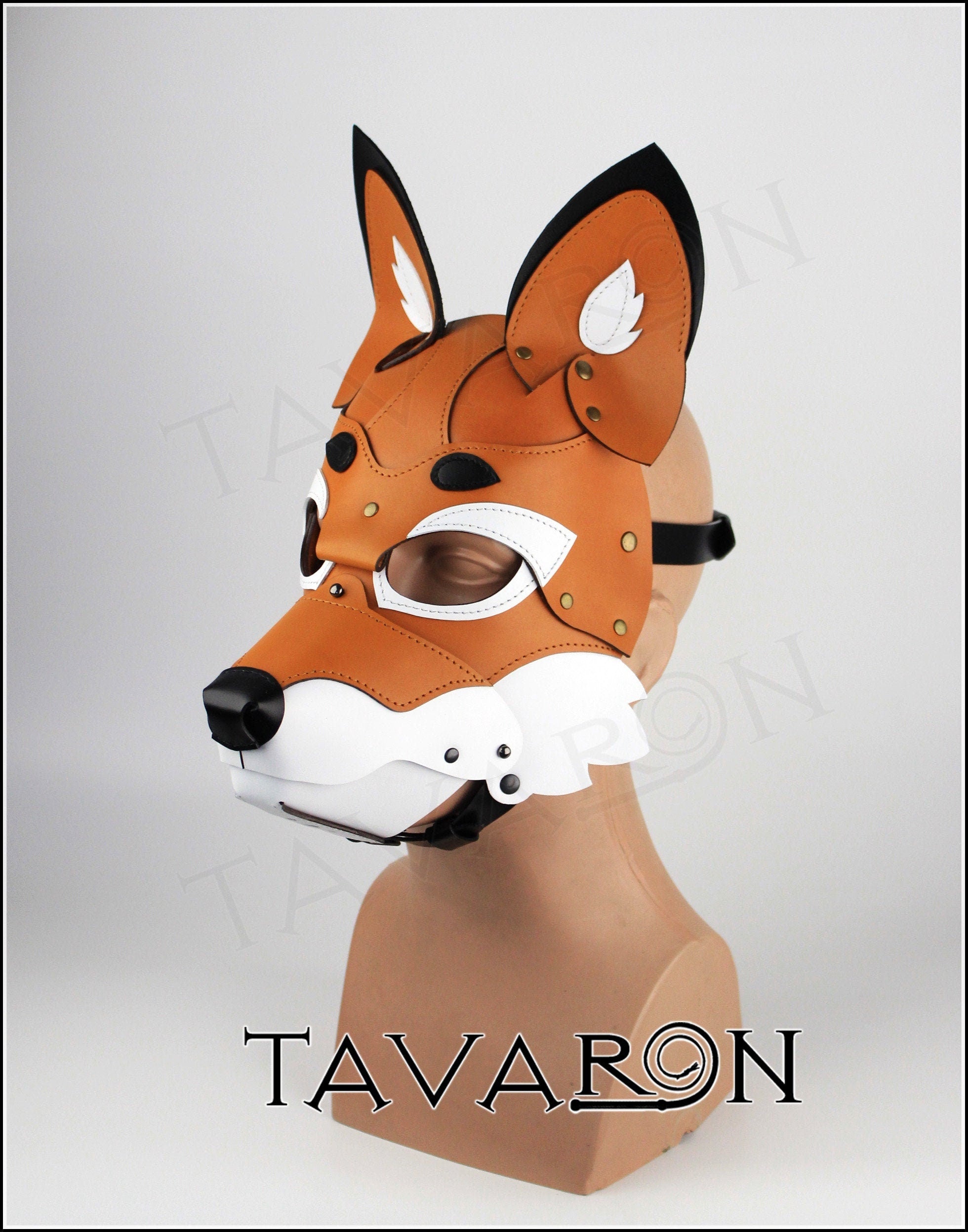 Leather fox mask
