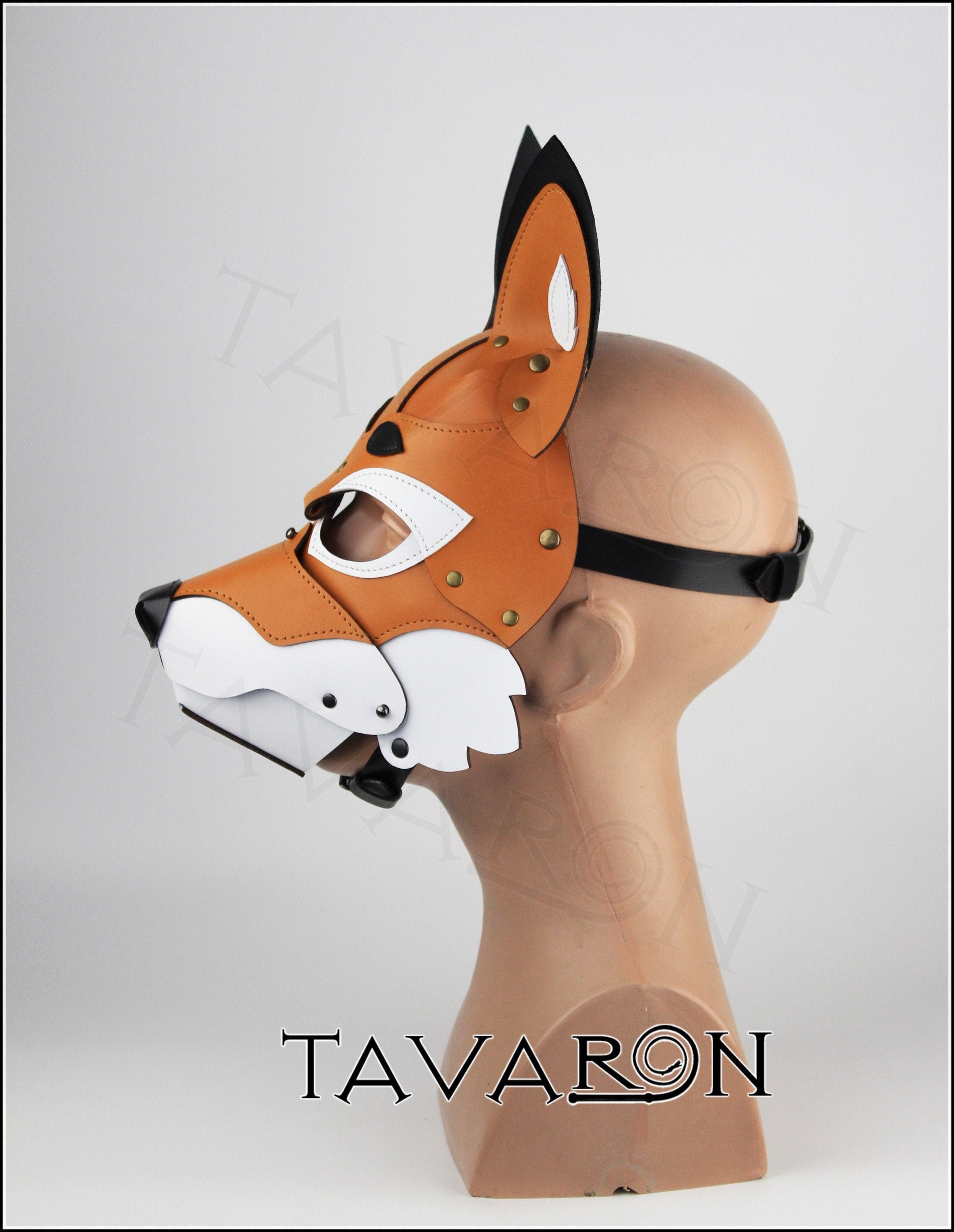 Leather fox mask