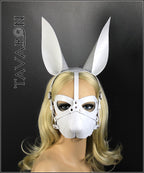 Leather harness bunny mask