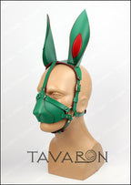 Leather harness Christmas rabbit mask