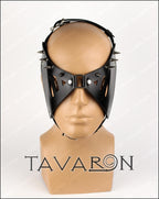 Leather mask with spikes