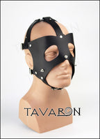 Leather pup hood with floppy ears