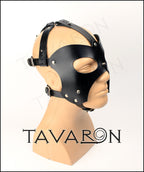 Leather pup hood with pointed ears