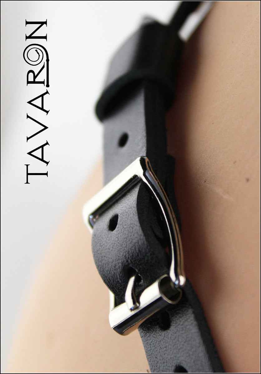 Leather strapon harness