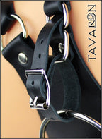 Leather strapon harness for large toys