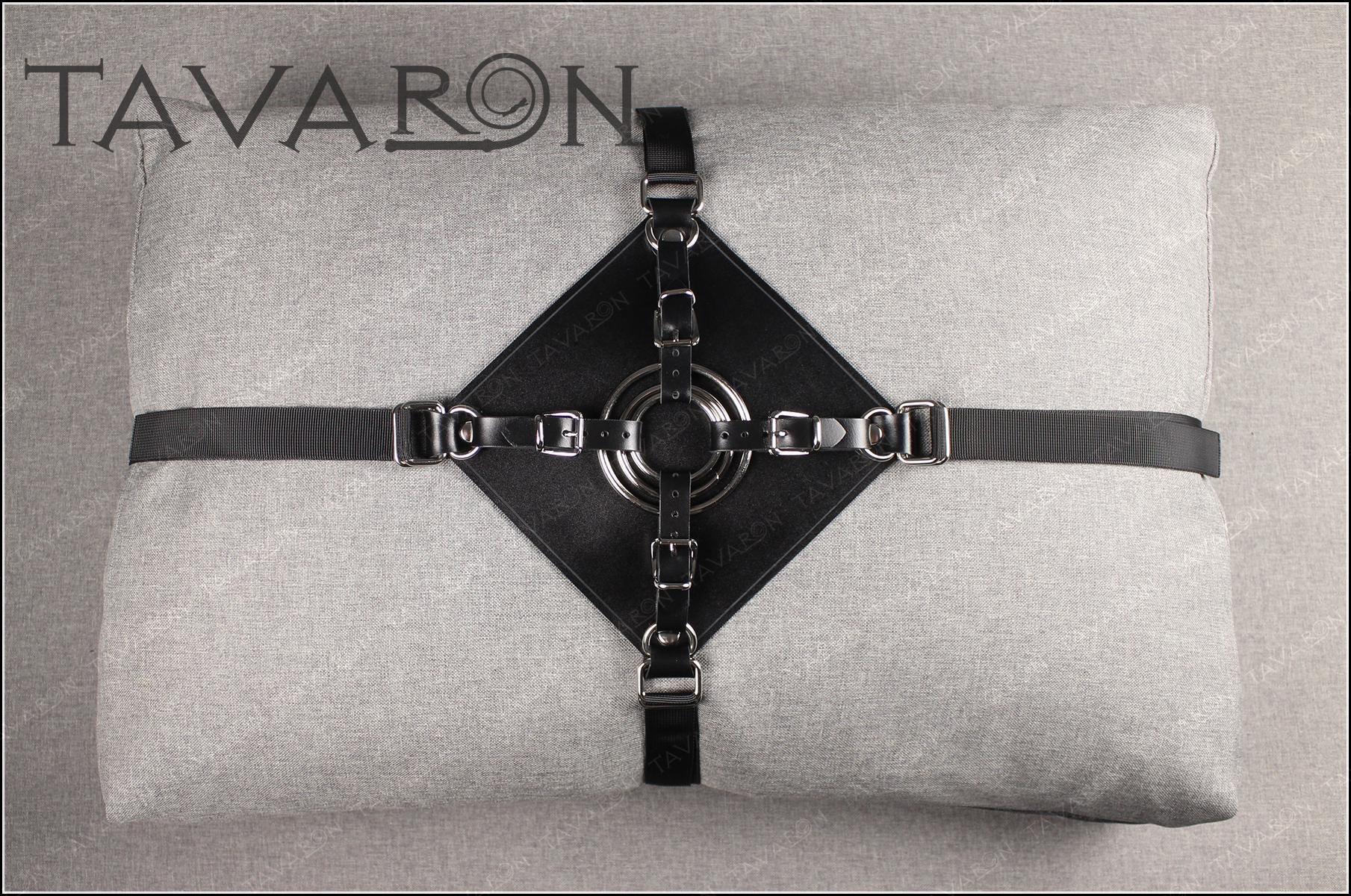 Leather strapon harness for a pillow