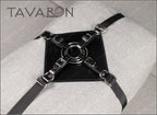 Leather strapon harness for a pillow