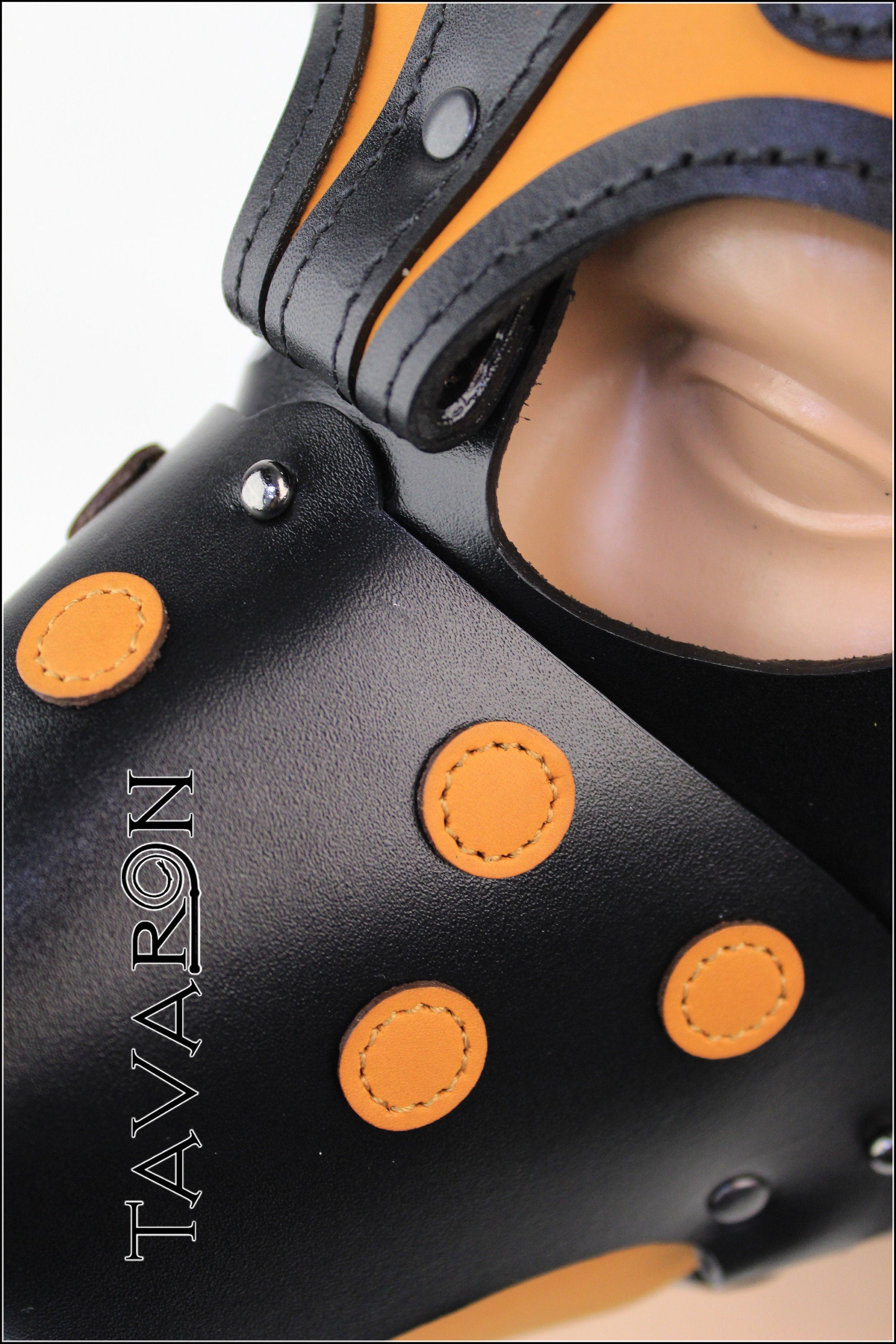 Leather african wild dog mask Hyena