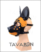 Leather african wild dog mask Hyena