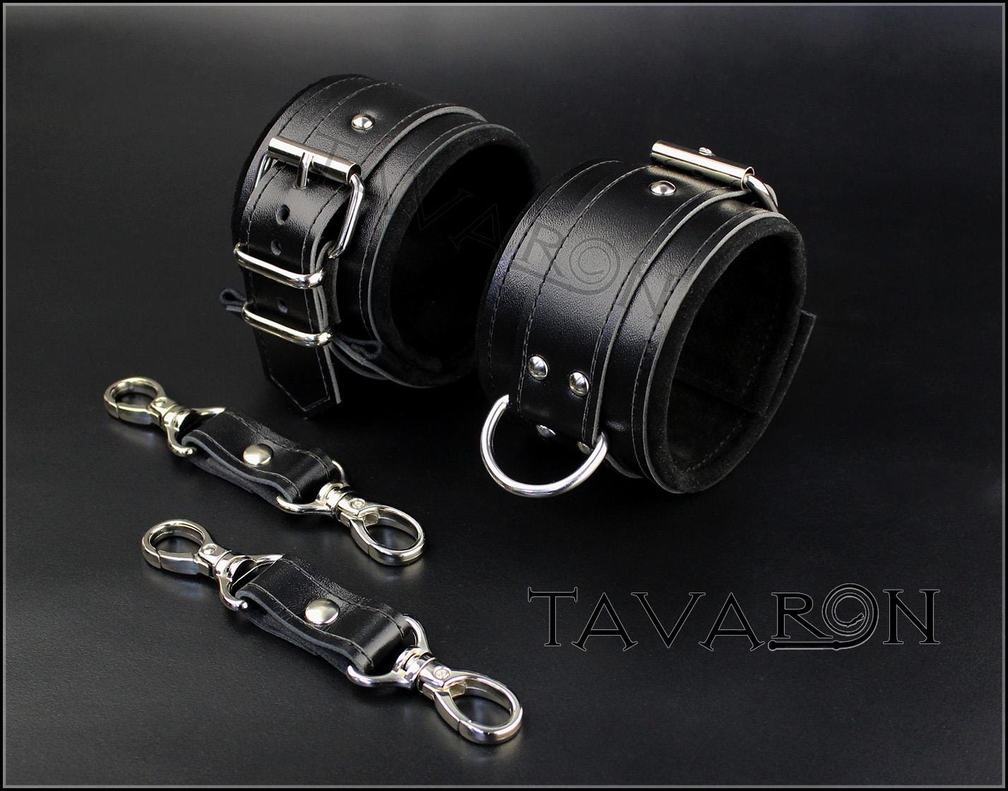 Leather wrist cuffs