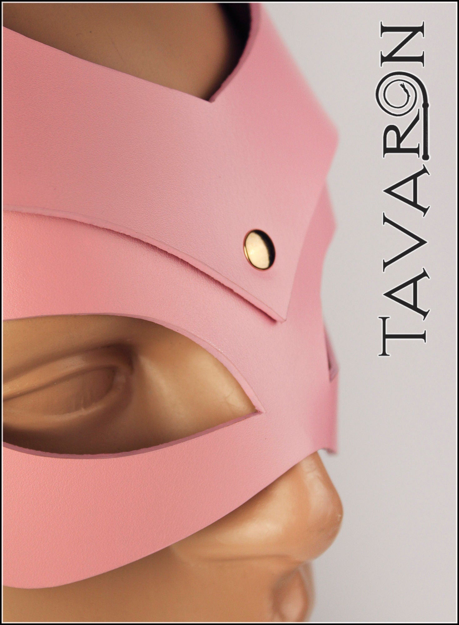 Pink leather cat mask